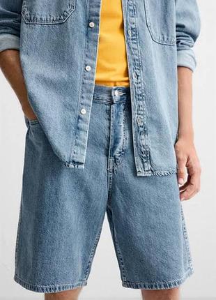 Шорты zara джинсовые 19165 light blue