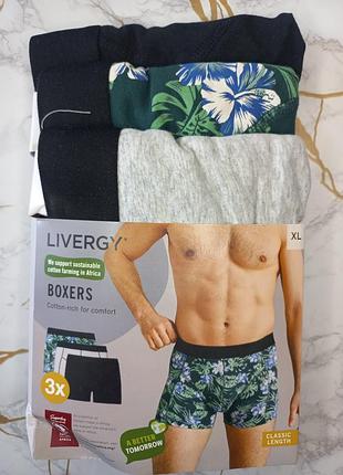 3 шт труси боксери 52-54 xl бавовна livergy