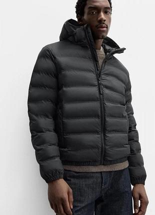 Куртка zara утеплена 19382 black m