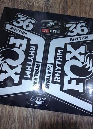 Серебристый металлик наклейки на велосипед вилку перья фокс 36 fox rhythm ламинированые