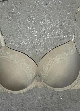 Нежный бежевый бюстгальтер с кружевом secret possessions (primark) 75a / 34a