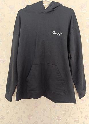 Худі чорний google толстовка з капюшоном двунитка