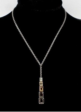 Срібло, кристали swarovski, сотуар кольє від esprit, рідкість, вінтаж, 21 грам, ідеальний стан