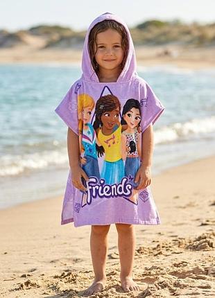 Рушник з капюшоном пончо пляжний lego friends 60х120 см
