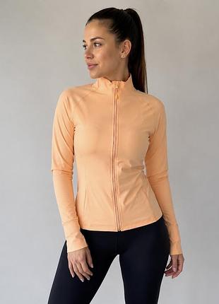 Спортивна кофта олімпійка f&f active на блискавці персикова eu 38 m