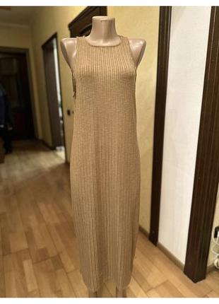 Primark uk20 сукня в рубчик меланж беж