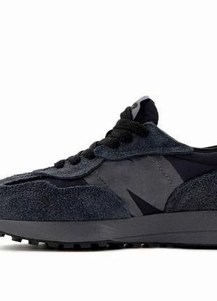Мужские кроссовки new balance 327 brailed total black grey черные 44