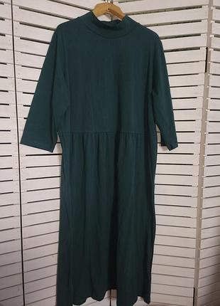 Bpc, eur 52/54, 2xl классное плотное платье на осень, хлопок с эластаном