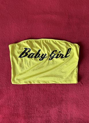 Яркий топ baby girl y2k