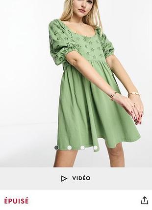 Asos uk10 сукня з вишивкою рішельє, прошва. бавовна