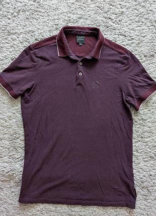 Футболка поло armani exchange, size m(slim y), стан ідеальний, плечі 43 підпахви 50 довжина 79