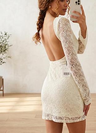Кружевное платье bershka, l