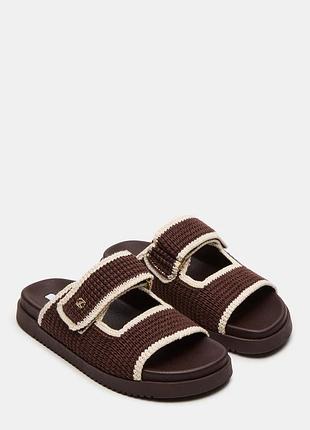 Коричневые вязаные сандалии steve madden 38.5 гг