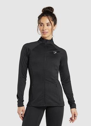 Фірмовий спортивний  лонгслів на молнії кофта для тренувань gymshark training zip up jacket