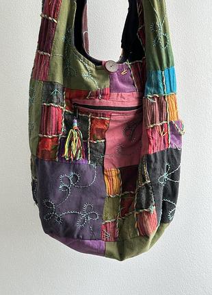 Бохо сумка шопер із клаптиків