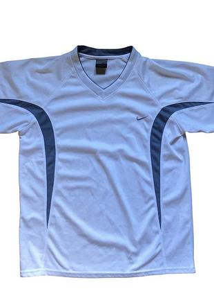 Футболка спортивна жіноча nike dry fit оригінал біла з сірим xl.