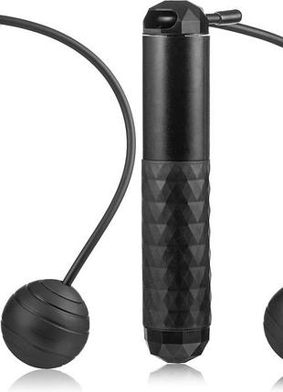 Умная скакалка gymtek smart с дисплеем и счетчиком черная
