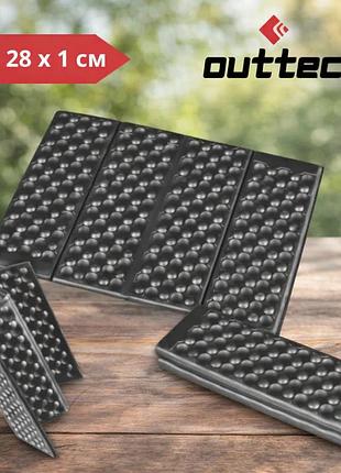 Сидіння туристичне складане outtec eva 38×28×1 см ультралегке 28 г антиковзке колір чорний