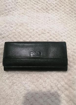 Винтажный кожаный кошелек dolce gabanna