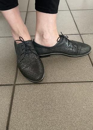 Шкіряні туфлі оксфорди ultra moda, розмір 38