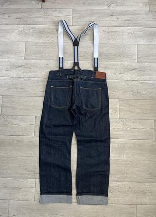 Джинси pike brothers 1937 roamer pant — селвідж, з підтяжками