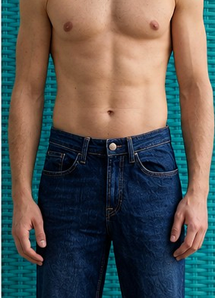 Чоловічі джинсові шорти dressmann m 48 сині 100% бавовна denim