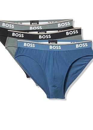 Набiр трусiв boss (3 шт) bold logo solid briefs