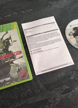 Диск crysis 3 (xbox 360)