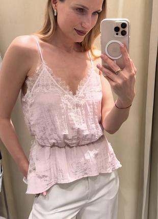 Топ в білизняному стилі zara