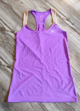 Спортивная майка adidas climalite фиолетовая, размер xs