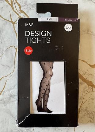 Колготы xl 50-56 р 20 den m&s черные