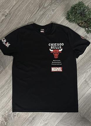 Футболка chicago bulls x marvel