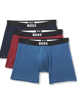 Набiр трусiв boss (3 шт) bold logo smooth boxer briefs