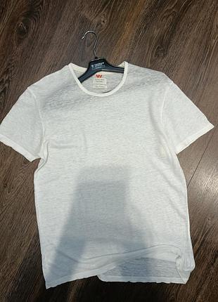 Футболка zara 100% льон