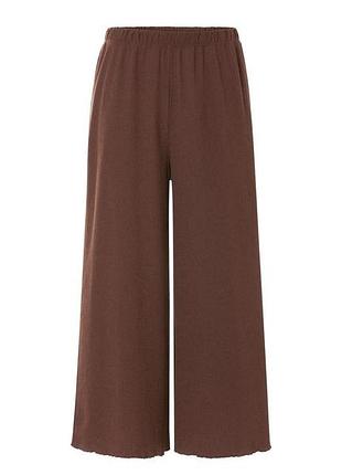 Брюки клеш укороченные для женщины esmara lycra® 472763 xs коричневый