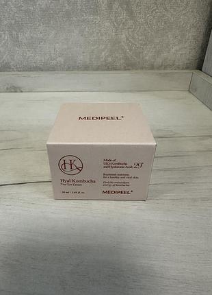 Зволожуючий ампульний крем із комбучею medi-peel hyal kombucha tea-tox cream 50ml