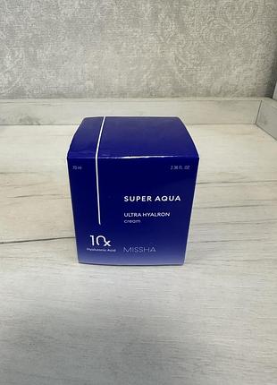 Крем для обличчя missha super aqua ultra hyaluron cream, 70 мл