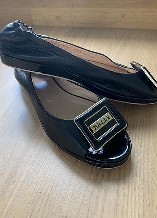 🖤 bally - італія, елегантні шкіряні балетки