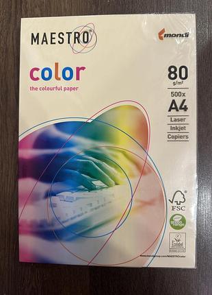 Папір кольоровий cream кремовий maestro color