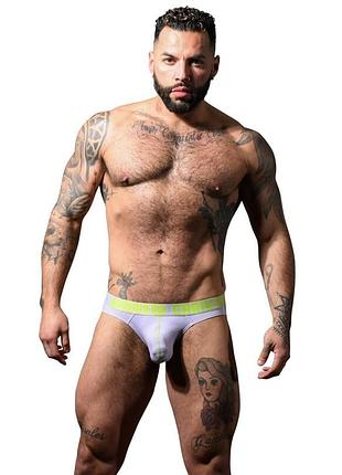 Брифы лавандового цвета happy brief от бренда andrew christian