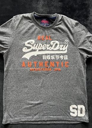 Сіра чоловіча футболка superdry vintage (оригінал 2xl)