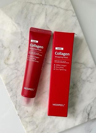 Medi-peel red lacto collagen wrapping mask зміцнювальна маска-плівка для обличчя з колагеном