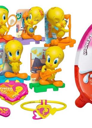 Фігурки 2 шт. kinder jouy looney tunes / канарка твіті