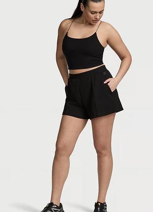 Шорти victoria's secret чорні vsx featherweight knit rib short