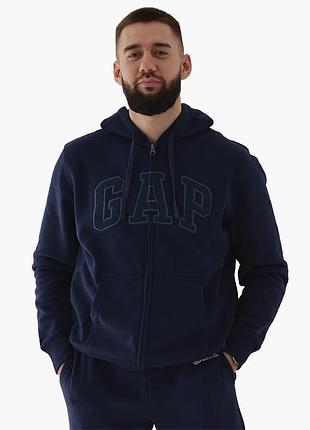Толстовка чоловіча gap logo zip hoodie tapestry navy 218871561 xs
