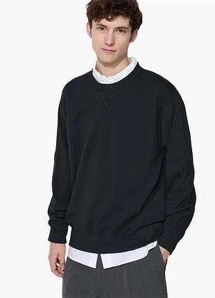 Світшот унісекс uniqlo sweatshirt black 444966-09 s
