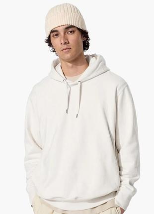Худі унісекс uniqlo sweat pullover hoodie beige 444967-01 s