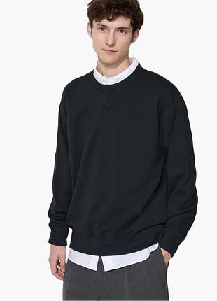 Світшот чоловічій uniqlo sweatshirt black 444966-09
