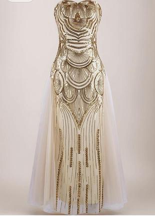 Вечірня сукня angel-fashions з вишивкою паєтками