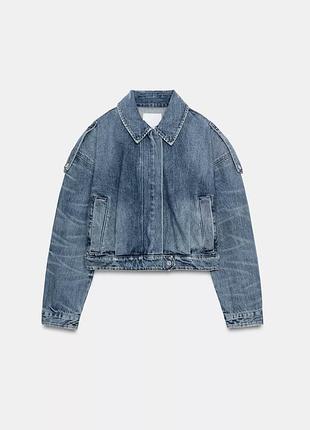 Джинсова куртка джинсовка zara